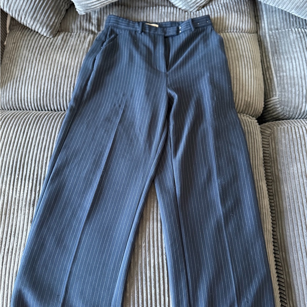 Abercrombie & Fitch Navy with White Pinstripes sloane tailored pants
